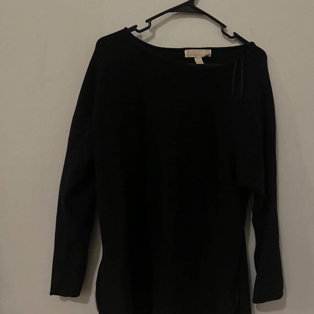 MK black sweater with zippers